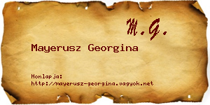 Mayerusz Georgina névjegykártya